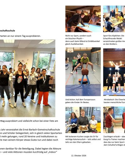 Es lebe der Sport - an der Ernst-Barlach-Gemeinschaftsschule