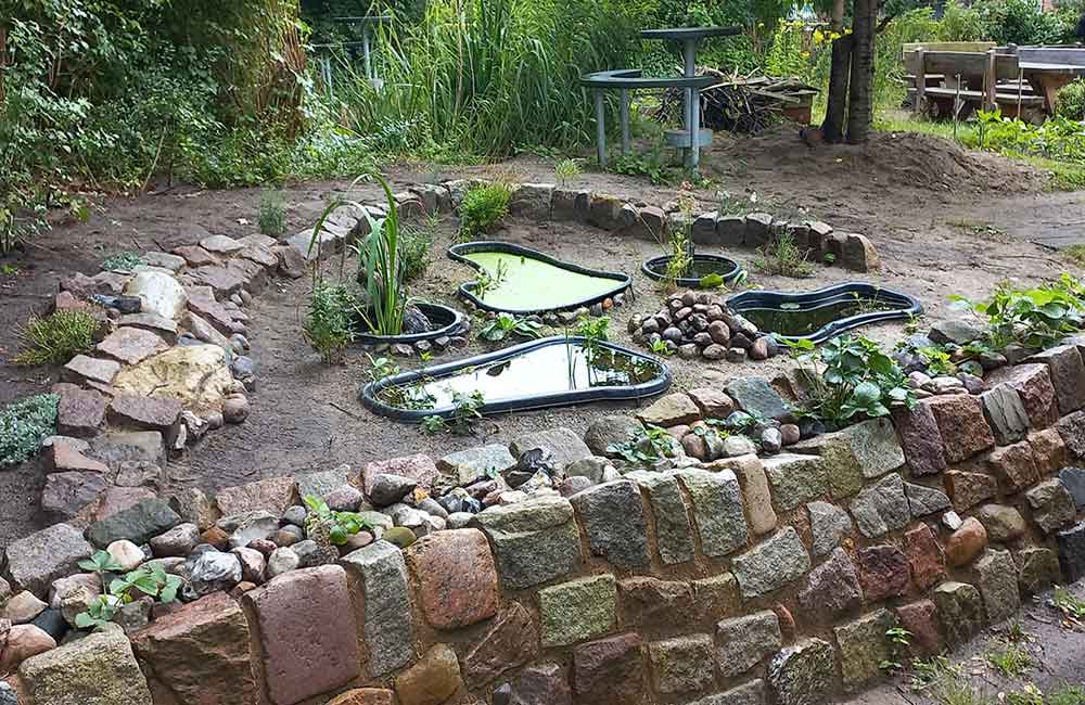 EBG Insektenfreundlicher Garten Rohbau der Baustelle
