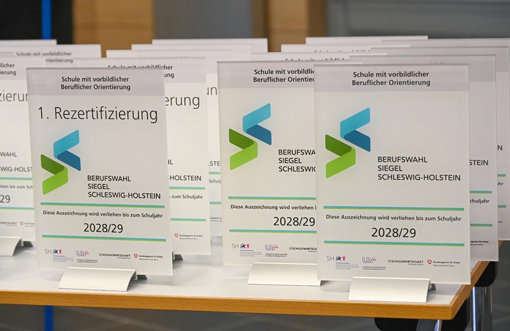 EBG Wedel mit BERUFSWAHL-SIEGEL-SH ausgezeichnet